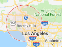 map of los angeles service area